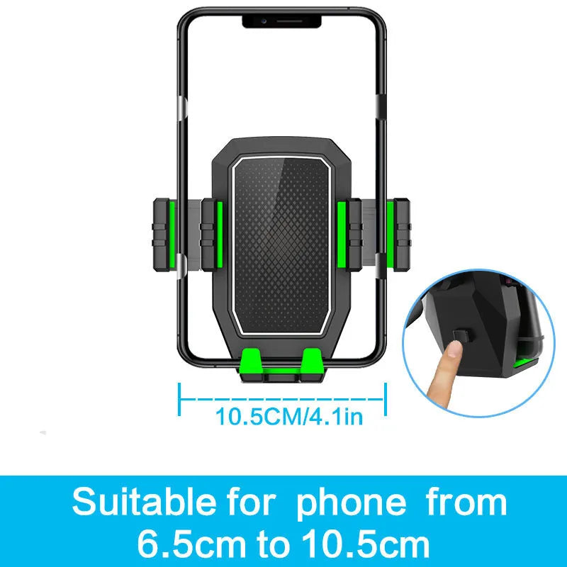 Green car cup holder organiser with phone holder and drink storage compartment