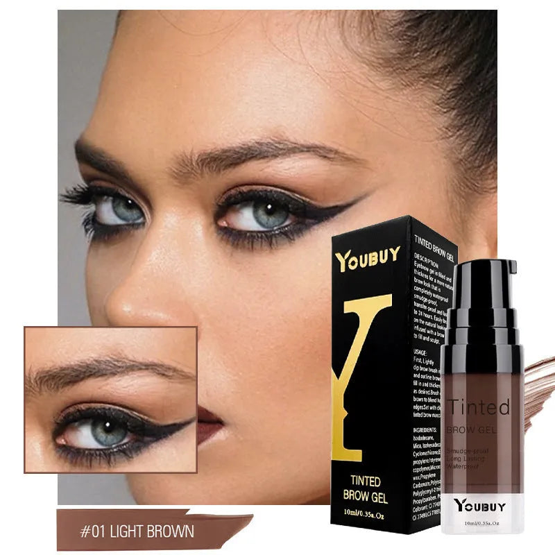 Waterproof quick-drying eyebrow cream tube with eyebrow dye for natural lasting brow definition