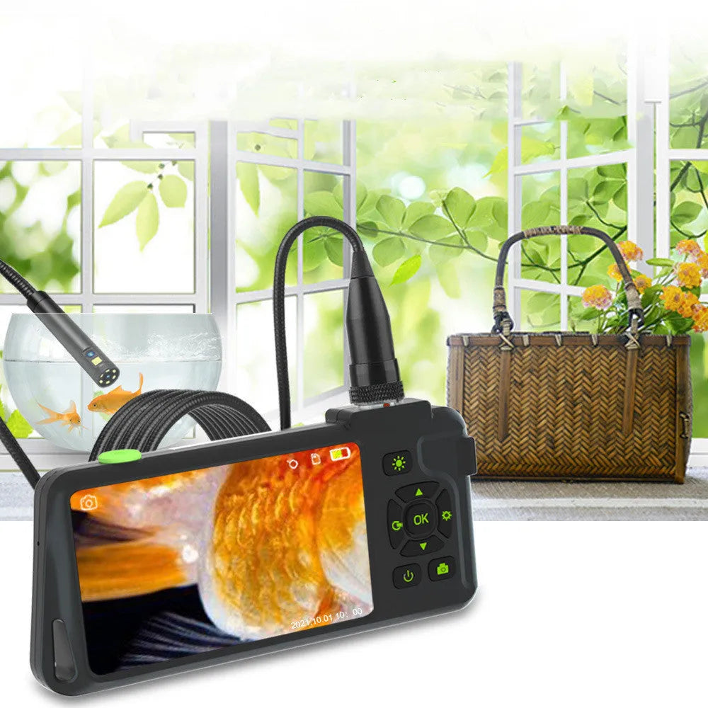 Portable handheld industrial endoscope with 4.5-inch IPS screen and 1 metre inspection cable