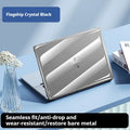 Transparent plastic protective shell for MacBook laptop showing clear design and form-fitting shape