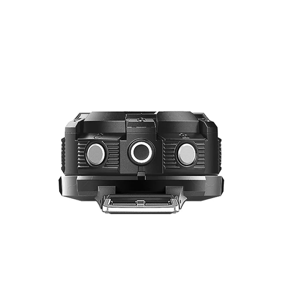 Black waterproof sports digital camera with compact design showing 290mm length