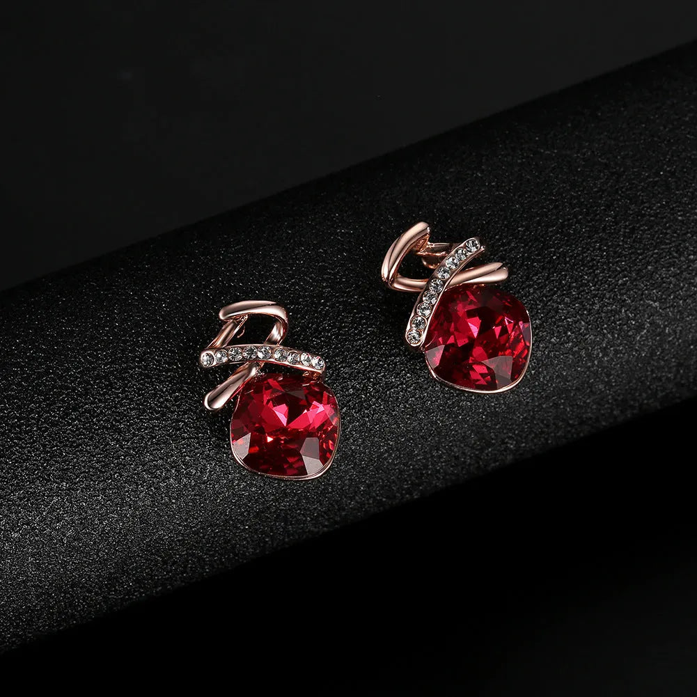 Women's alloy bridal jewellery set with necklace and earrings, water wave chain, colour 61172321
