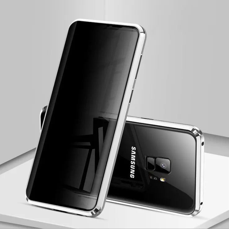 Samsung magnetic phone case with anti-peeping privacy screen in clamshell design