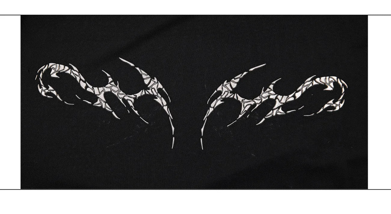 Men's black mesh slim-fit long-sleeved bottoming shirt on a hanger.