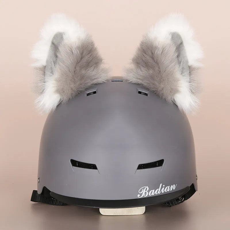 Cartoon plush fabric helmet cover set in size M decorative accessory