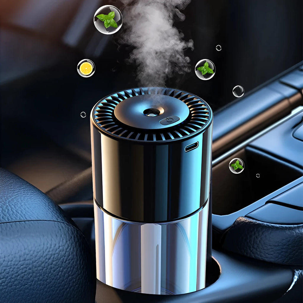 Compact glass perfume humidifier with ultrasonic spray function and USB power cord