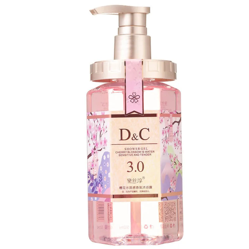 Sakura shampoo, conditioner and shower gel 3-in-1 wash kit with three 500ml bottles