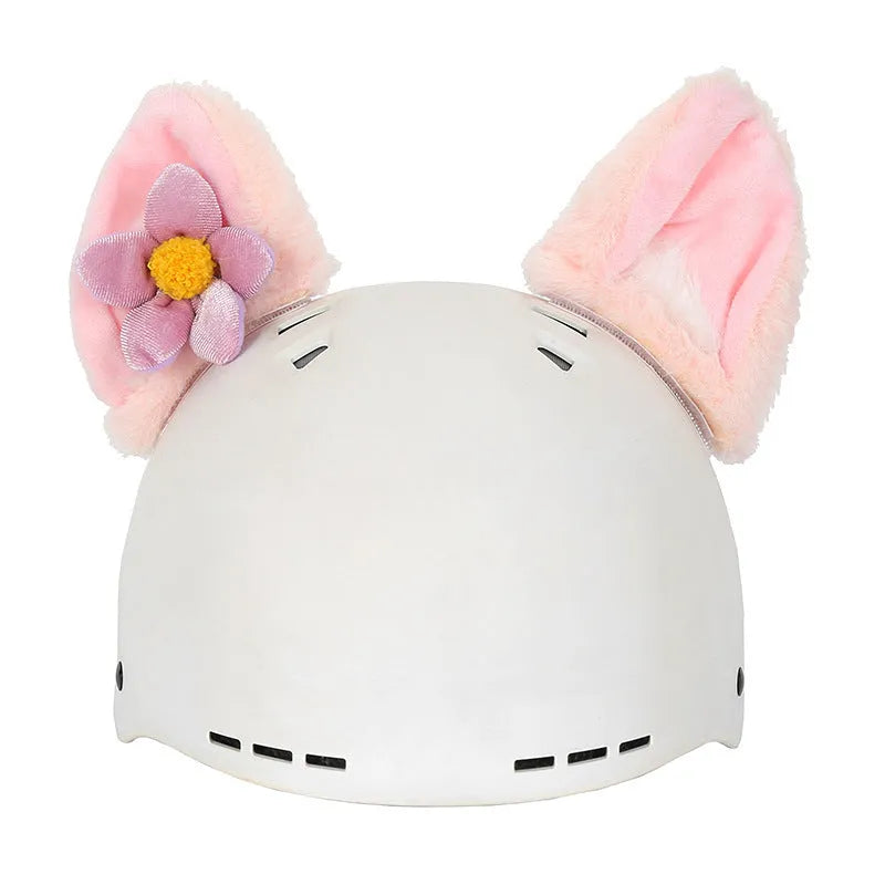 Cartoon plush fabric helmet cover set in size M decorative accessory