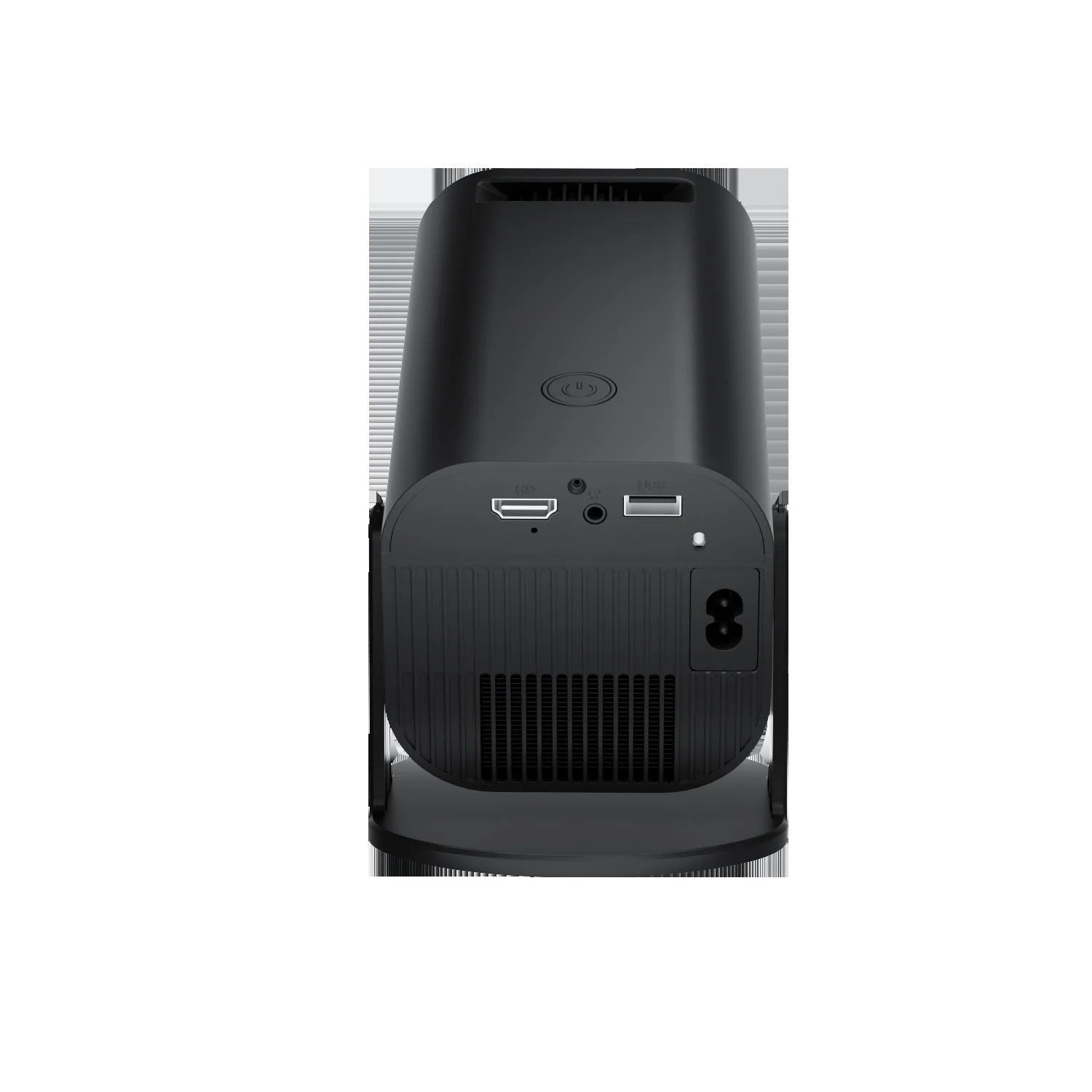 P330 portable mini projector in black or white showing compact design for mobile phone connectivity