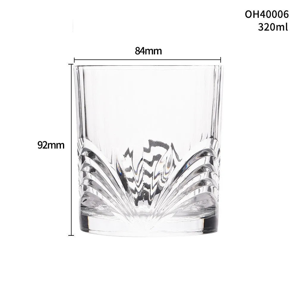 Thick bottom crystal whiskey shot glass in selected colour with 301-400ml capacity