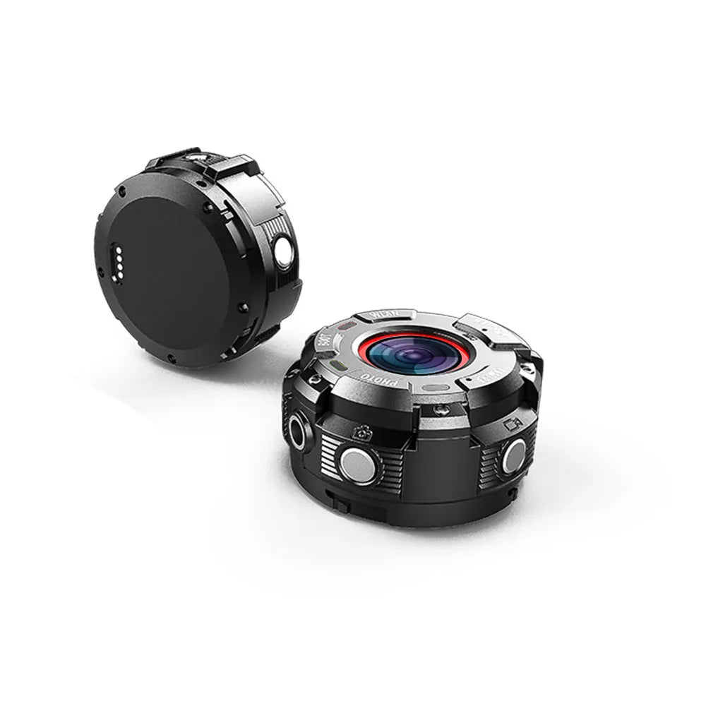 Black waterproof sports digital camera with compact design showing 290mm length