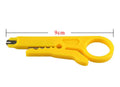 Yellow mini portable wire stripper tool for 0.6mm telephone and network cables