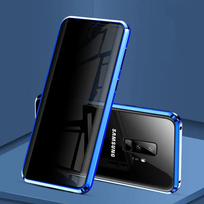 Samsung magnetic phone case with anti-peeping privacy screen in clamshell design