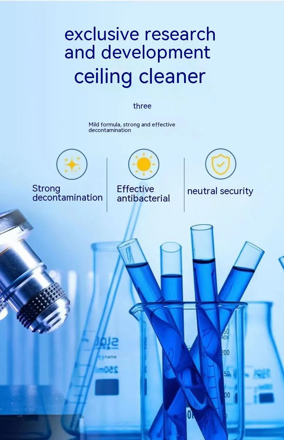 Fabric roof foam cleaner bottles with towel and sponge wipes for interior ceiling cleaning