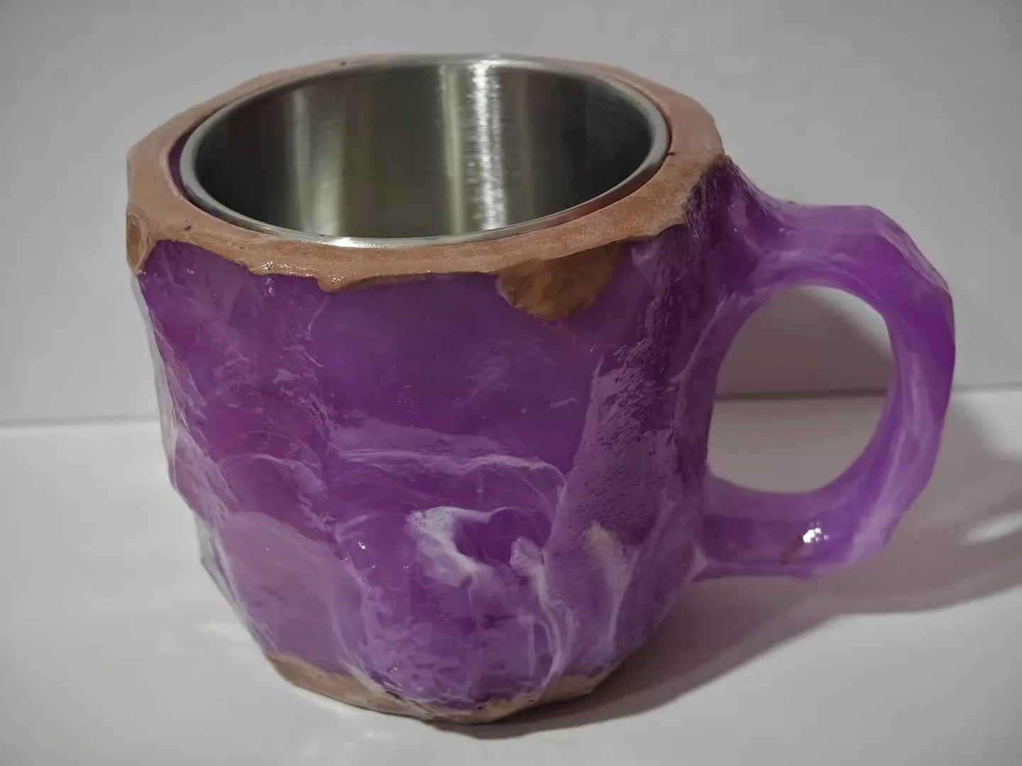 400ml mineral crystal resin coffee mug with handle in various colour options