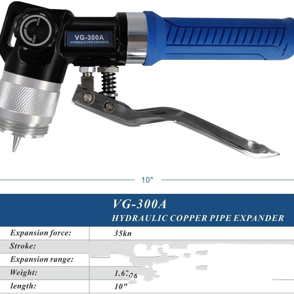 VG-300 style hydraulic tube expander tool for refrigeration repair made from high-strength alloy steel.