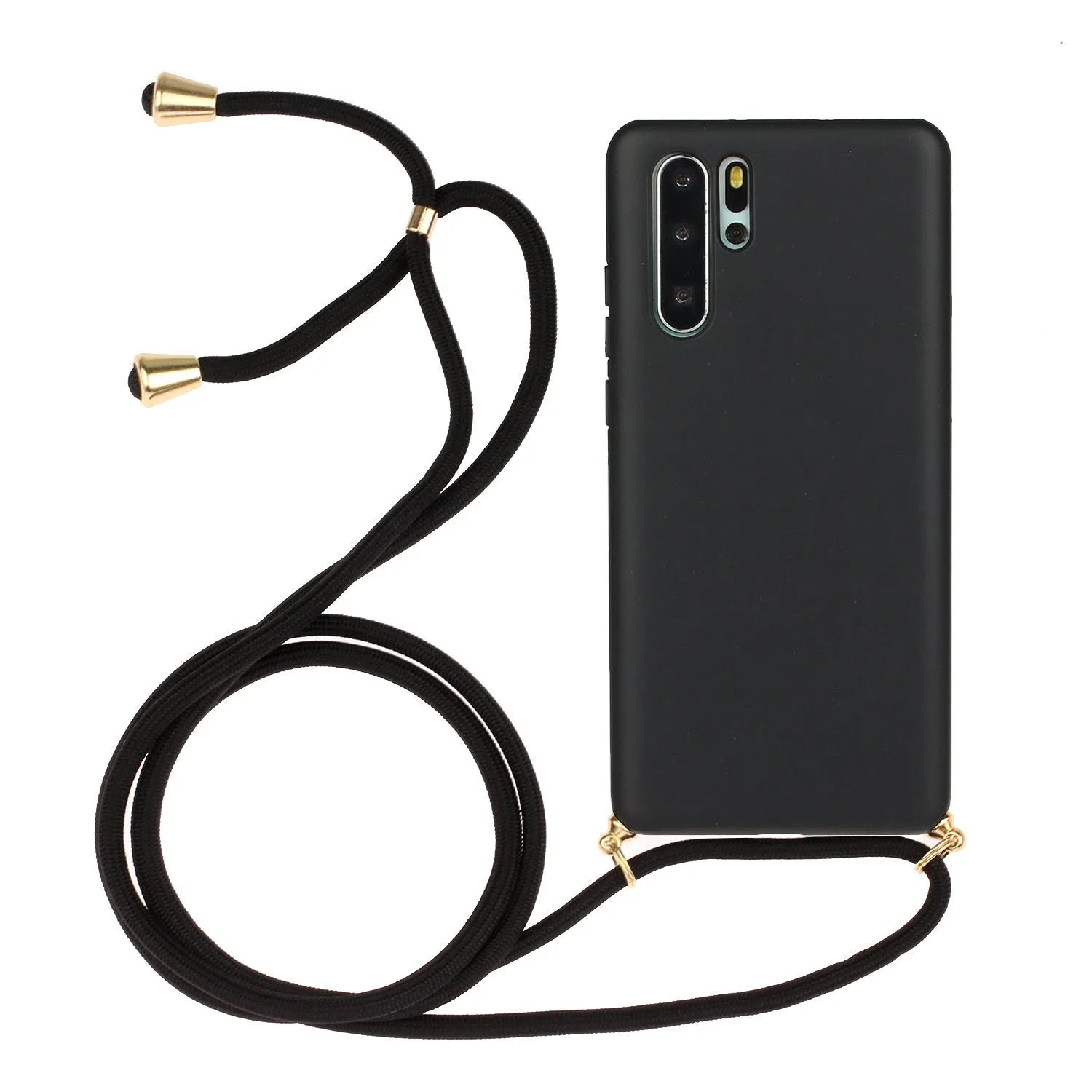 Huawei P30 phone case with wrist lanyard in floral painted design