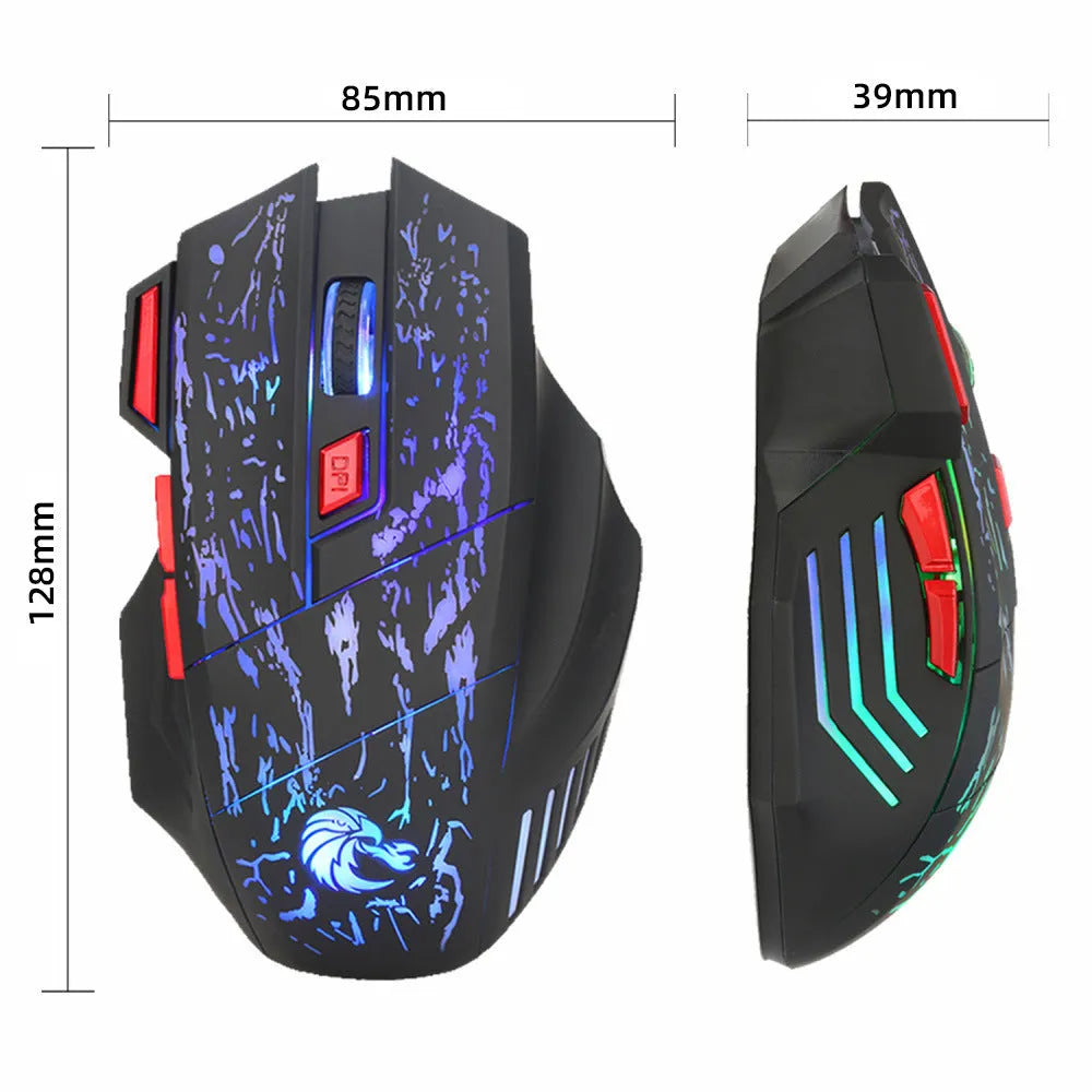 H300BK coloured wired gaming mouse with USB cable on desktop