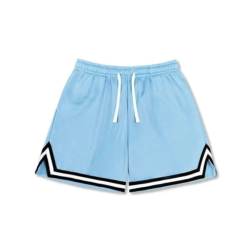 Men's polyester summer shorts with elastic waistband in loose sports style available in multiple colours