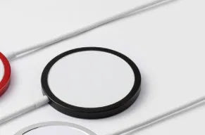 Silver metal Magsafe magnetic wireless charger for iPhone 12 and 13 series with USB connection