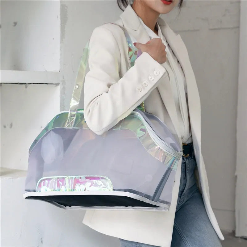 MOORPET leather cat outing carry bag with 25 litre capacity in Milan White colour