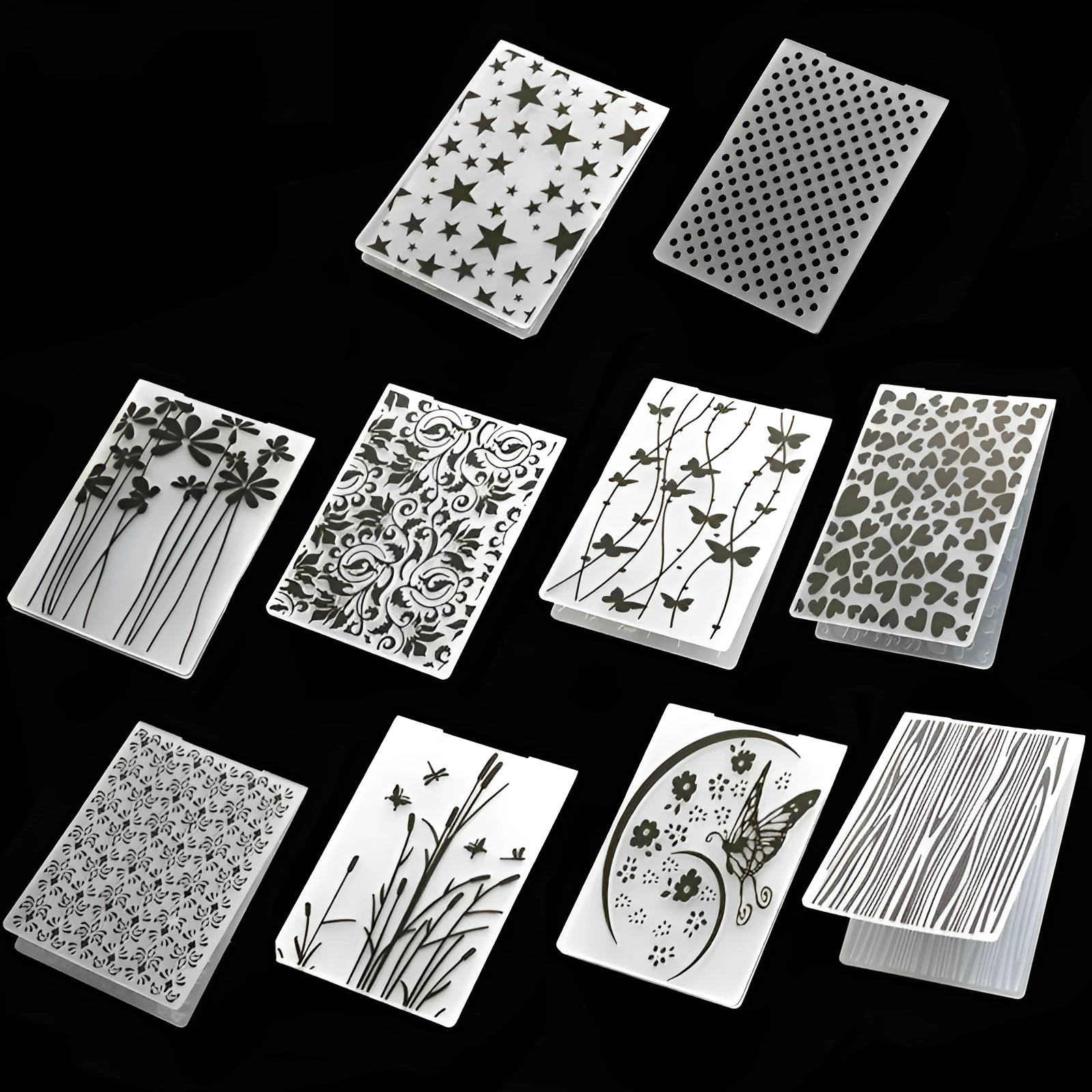 Plastic folding cake mold 14.5x10.5cm for sugar decorations with multiple pattern options