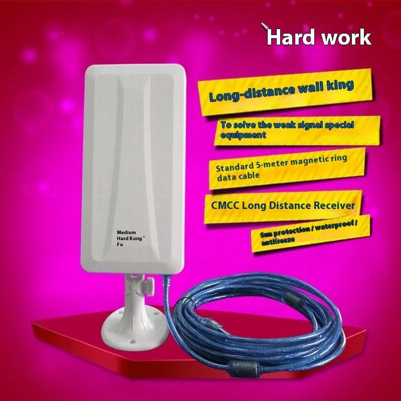 White USB wireless network adapter with high power transmission for 2.4GHz Wi-Fi connectivity