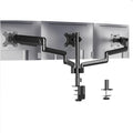 Black aluminium alloy three-arm gas spring monitor mounting arm for 13-27 inch computer screens