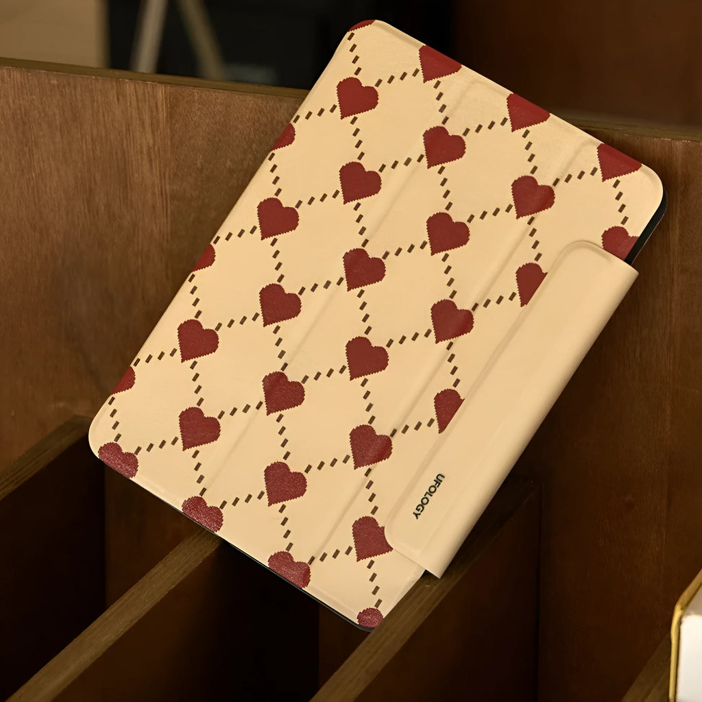 Magnetic double-sided clip case for iPad Air 5 and Air 4 in polyurethane flat plate shell.