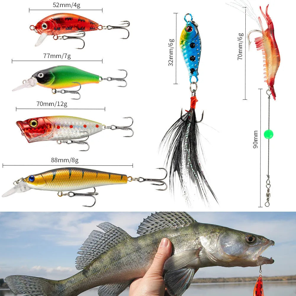 24-piece Christmas mino bog fishing blind box set with metal construction in 01 style colour