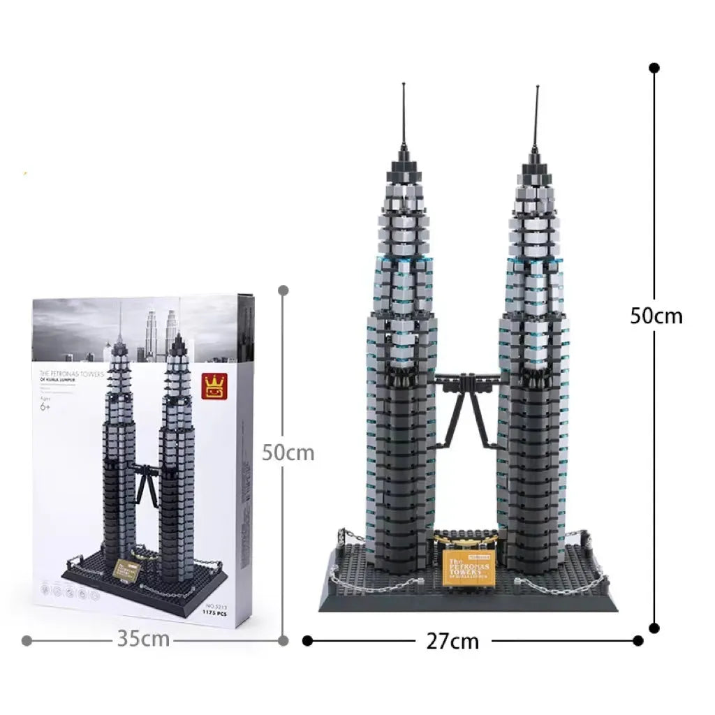 Wange small particle building blocks set with over 800 pieces for world landmark model construction