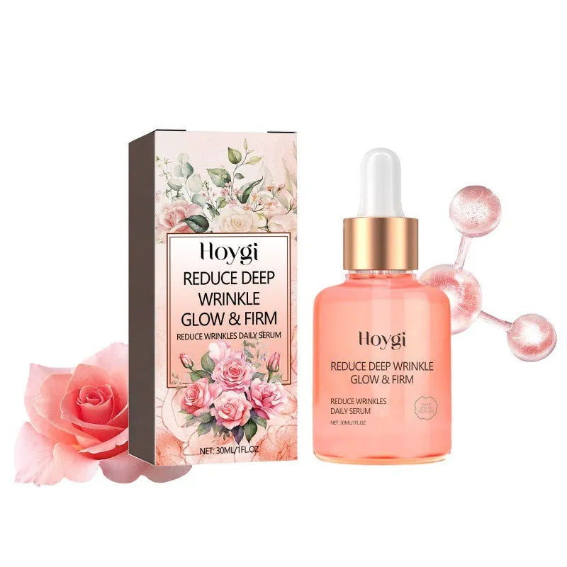 30ml rose essential oil bottle for skincare with fine wrinkle smoothing and brightening properties