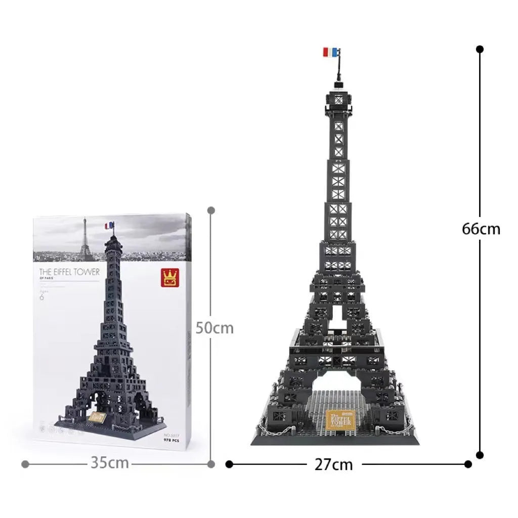 Wange small particle building blocks set with over 800 pieces for world landmark model construction