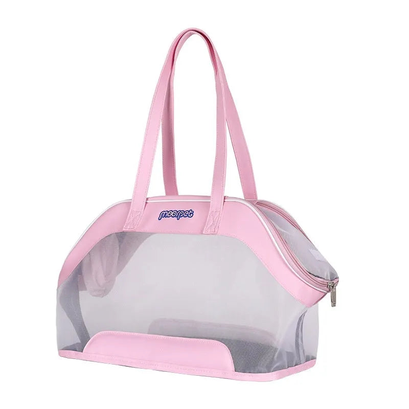 MOORPET leather cat outing carry bag with 25 litre capacity in Milan White colour