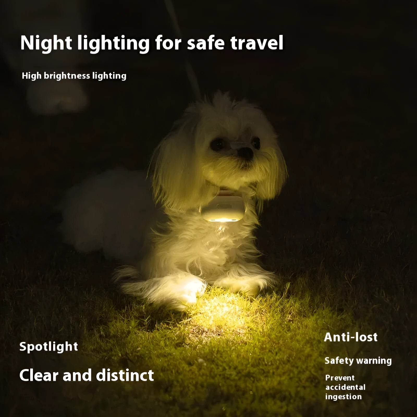Pet LED luminous collar in one of four colours: Fresh Pink, Delicate Gray, Cure Green, or Caramel Mocha.