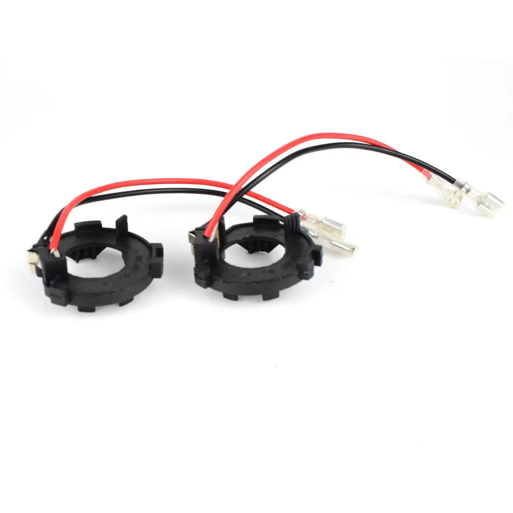 Black H7 LED headlight adapter bracket for Volkswagen Golf Jetta halogen to LED conversion