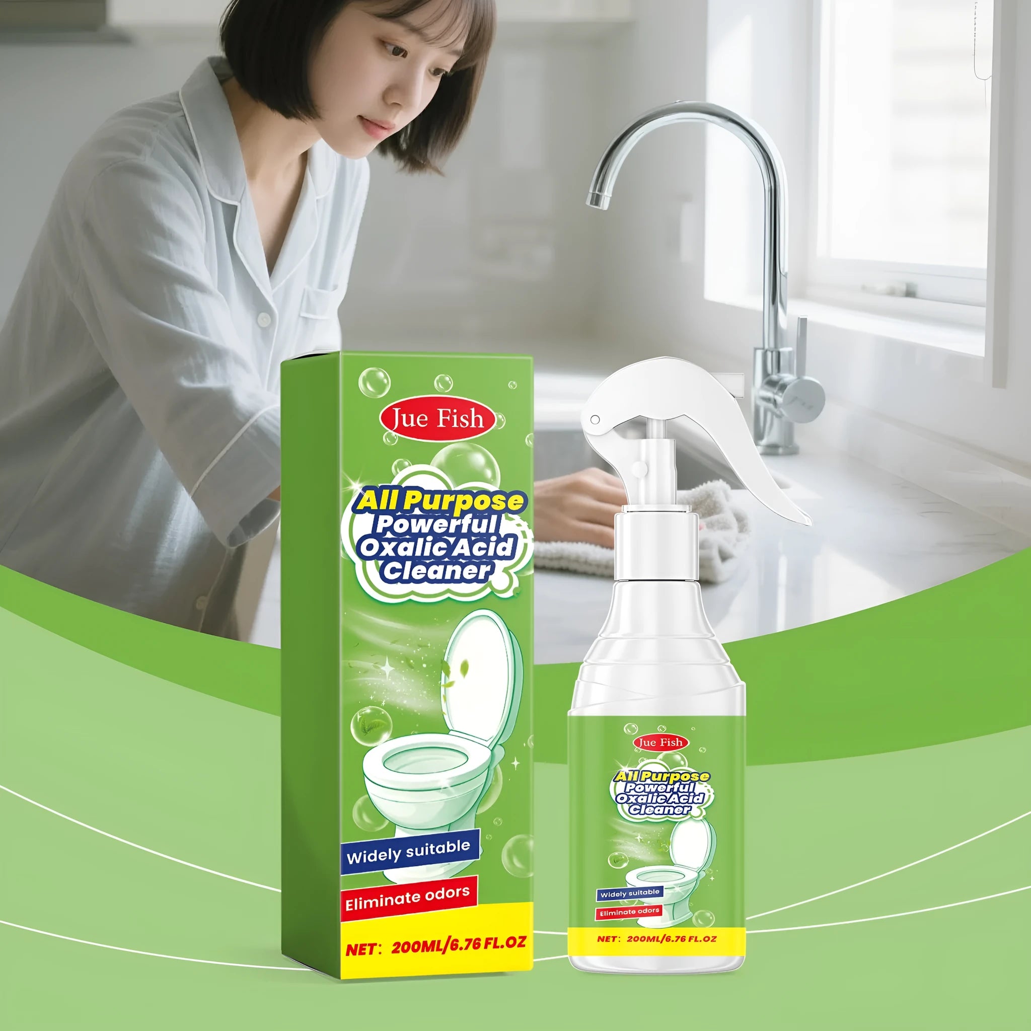 A 200ml bottle of multi-functional household grease cleaning spray with a spray nozzle.