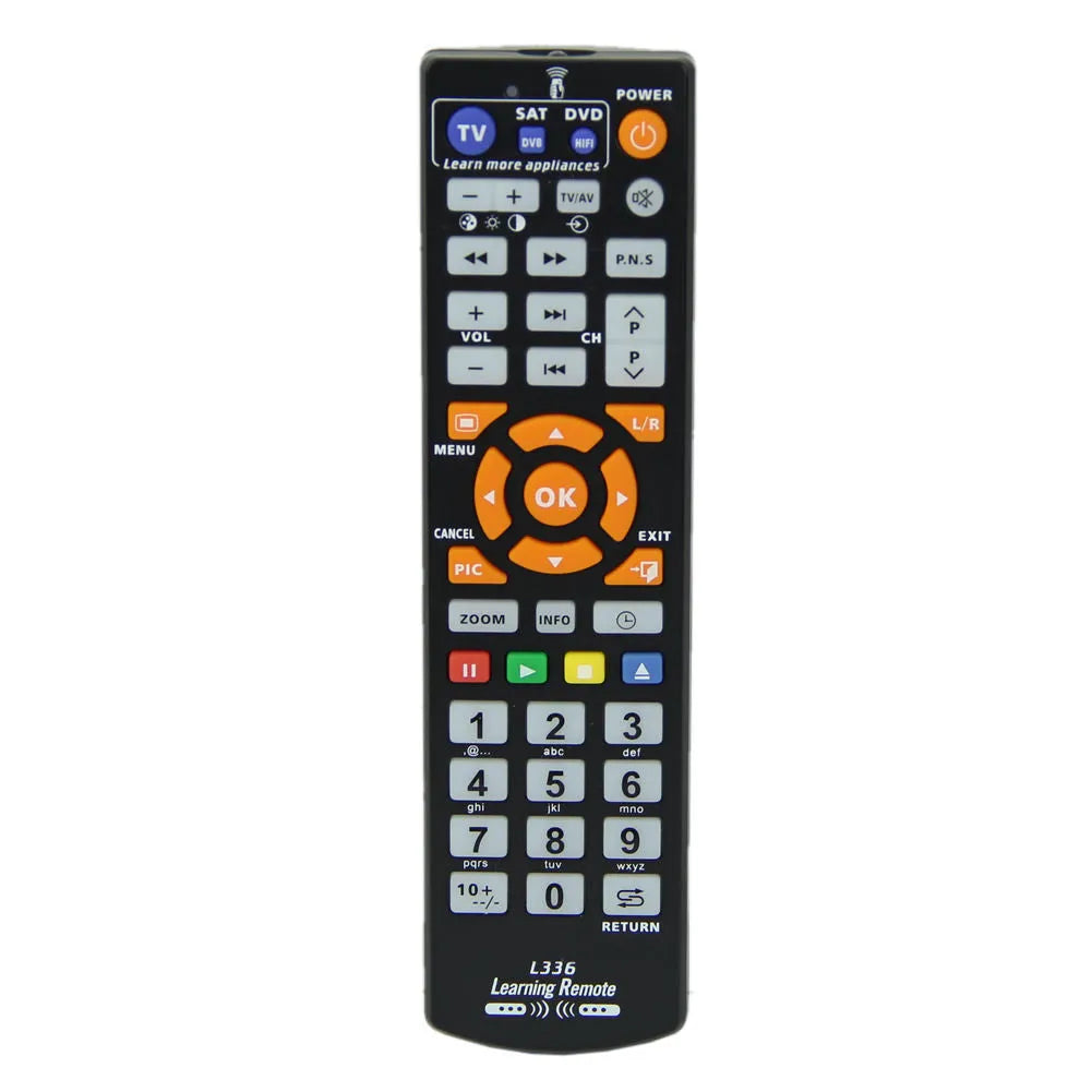 L336 black learning remote control for audio accessories with full key programming