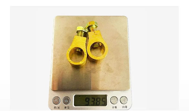 Pure copper car battery clamp with patented design for terminal connection.