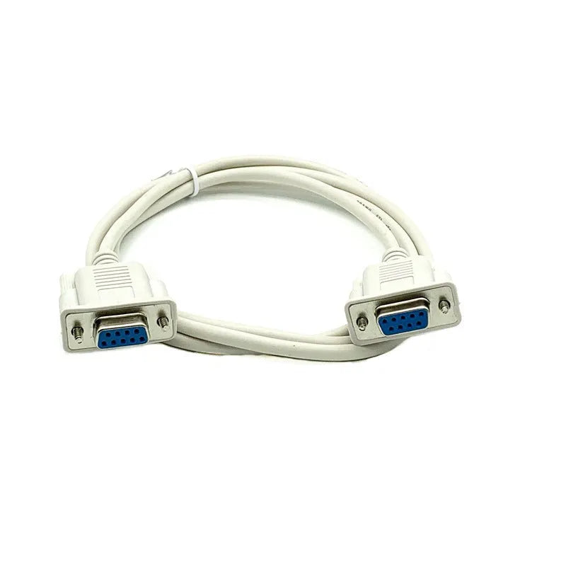 DB9 female to female RS232 serial cable 1.5m milky white colour