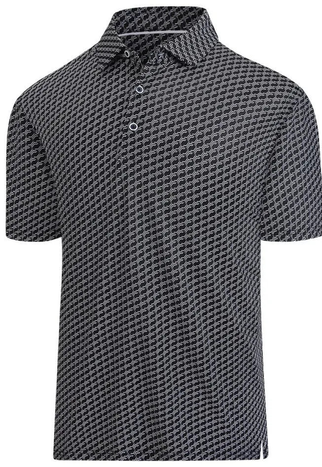 Men's short sleeve mesh T-shirt with 3D printing pattern and zipper decorations
