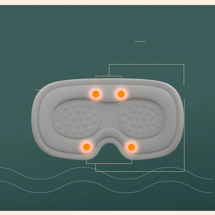 Portable eye SPA mask with steam and vibration massage functions in green or pink colours