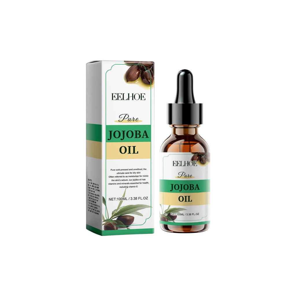 100ml bottle of organic jojoba oil for facial moisturising and firming.