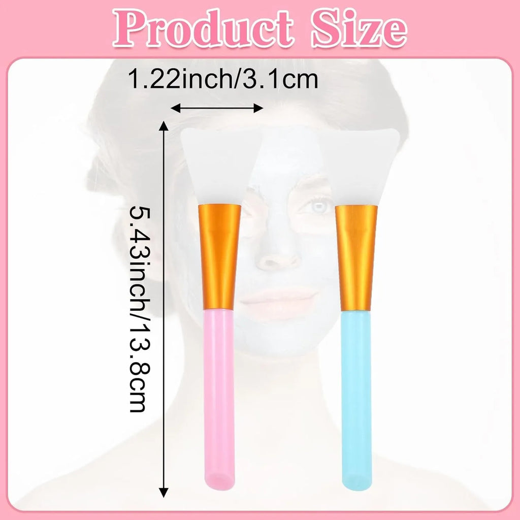 Silicone face mask applicator spatula in six colour options for clay and mud application
