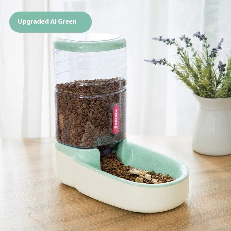 Grey automatic pet water fountain with 3.8L capacity for cats and dogs