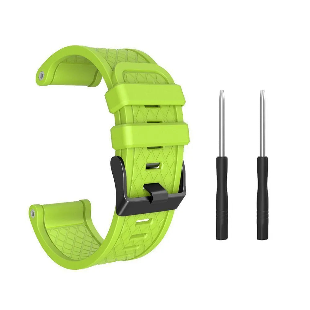 26mm silicone watch strap for Jiaming watches in multiple colour options showing sport style