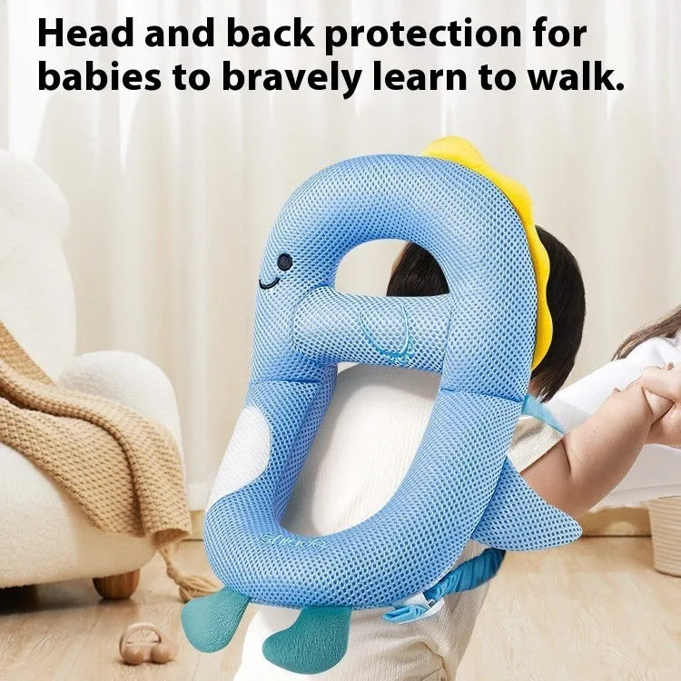 Baby anti-collision pillow with cartoon animal designs for toddling fall protection in kneecap and sock styles