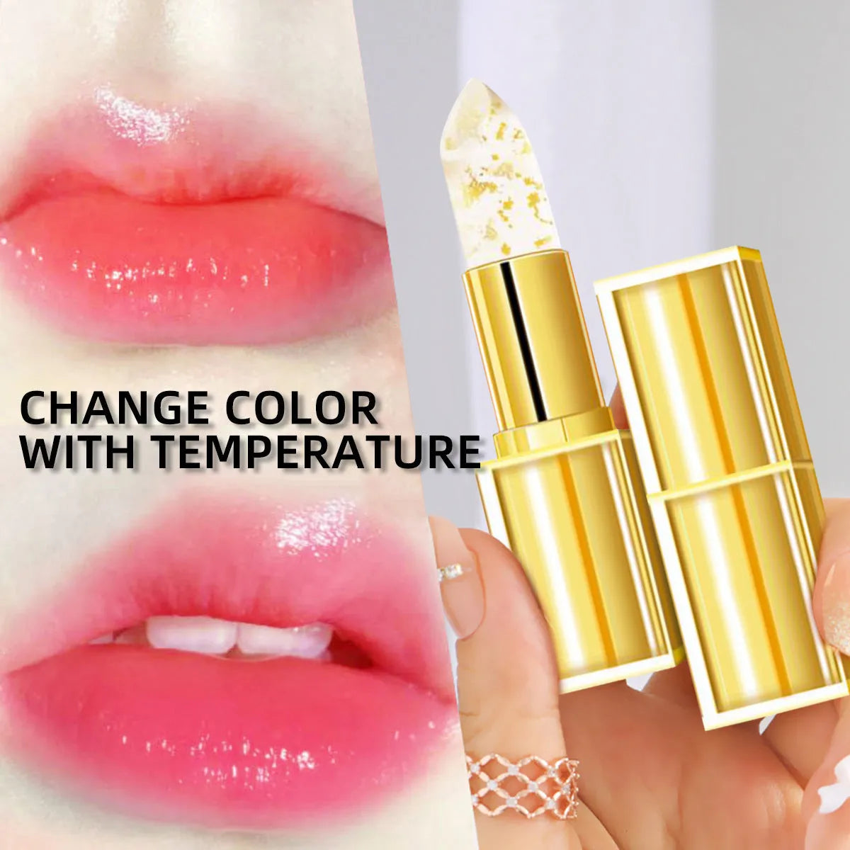 Anti-smudge gilding lipstick with warm colour-changing properties in 3.5g size