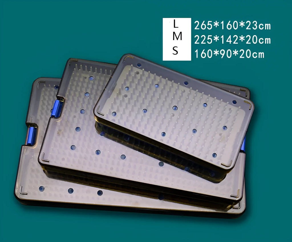 Transparent blue silicone UV disinfection box for mobile phones and keys.