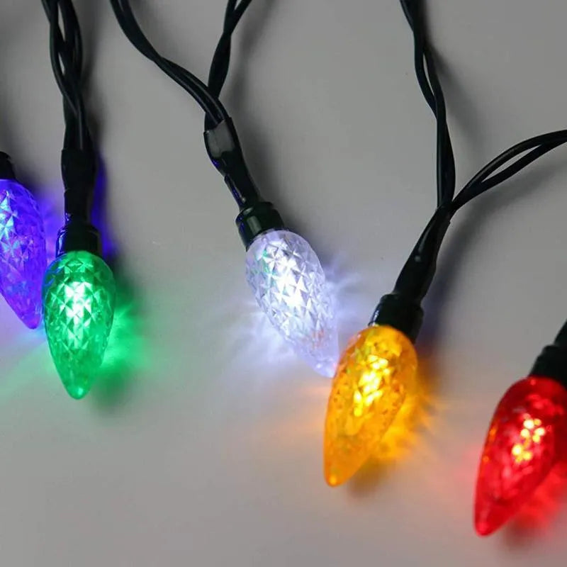 Green USB charging cable with 10 flashing LED lights for device charging and room decoration
